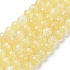 Electroplated Natural Yellow Selenite Beads Strands G-N328-025A-03-1-1