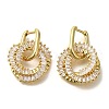 Ring Rack Twist Plating Brass Micro Pave Clear Cubic Zirconia Hoop Earrrings for Women EJEW-L097-07G-1