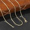 1.5mm Rack Plating Brass Snake Chain Necklaces for Women Men MAK-L044-13G-1