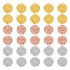   30Pcs 3 Colors Rack Plating Brass Hollow Beads KK-PH0009-55A-1