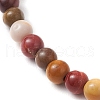 Natural Mookaite Round Beaded Stretch Bracelets for Women BJEW-JB11370-4