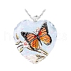 Heart Glass Pendant Necklaces PW23052489139-1