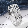 304 Stainless Steel Hinged Bangles with Polymer Clay Rhinestones for Women BJEW-Z080-05P-1