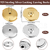 Beebeecraft 4Pairs 2 Colors 925 Sterling Silver Ear Nuts STER-BBC0007-58-2
