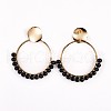 Natural Obsidian Dangle Earrings EJEW-JE03327-02-3