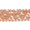Transparent Electroplate Glass Beads Strands GLAA-F029-2mm-A15-1