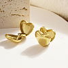 Heart 304 Stainless Steel Hoop Earrings for Women HP5817-1-3