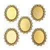 Tibetan Style Cabochon Settings  for Cabochon & Rhinestone X-TIBEP-554-AG-LF-3