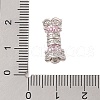 Rack Plating Brass Micro Pave Clear Cubic Zirconia Screw Clasps KK-S384-25P-01-3