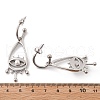 304 Stainless Steel Shell Pearl Dangle Stud Earrings for Women EJEW-U051-06P-5
