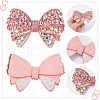 2Pcs Polyester Bowknot Shoe Decoration AJEW-FG0003-77-4