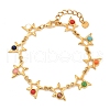 Bohemia Style 304 Stainless Steel Link Chain Bracelets for Women BJEW-M082-01G-03-2