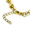 Ion Plating(IP) 304 Stainless Steel 6mm Round Ball Link Chain Bracelets for Women BJEW-C066-05A-G-3