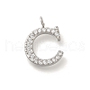 304 Stainless Steel Micro Pave Cubic Zirconia Pendants STAS-H228-06P-C-1