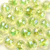 Two Tone UV Plating Rainbow Iridescent Acrylic Beads TACR-D010-06C-1