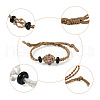 Fashewelry 6Pcs Adjustable Braided Waxed Polyester Cord Macrame Pouch Bracelet Making BJEW-FW0001-04-5
