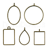 Alloy Open Back Bezel Big Pendants PALLOY-TA0001-26AB-4