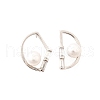925 Sterling Silver Clear Cubic Zirconia Round Stud Earrings EJEW-L300-01P-4