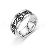 Retro 304 Stainless Steel Enamel Finger Rings for Men FS-WG366A7-04-2