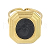 Ion Plating(IP) 304 Stainless Steel Enamel Octagon Cuff Finger Rings RJEW-L107-069G-02-2