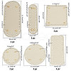   6Pcs 6 Style Flat Round PU Leather Knitting Crochet Bags Nail Bottom Shaper Pad DIY-PH0021-06A-2