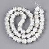 Luminous Handmade Lampwork Silver Foil Beads Strand FOIL-N029-03A-2