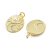 Brass Micro Pave Cubic Zirconia Pendants KK-H206-16G-2