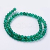 Natural Green Onyx Agate Beads Strands X-G-G583-6mm-11-2