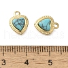 304 Stainless Steel Pave Synthetic Turquoise Charms STAS-U027-09G-05-3