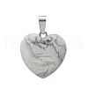 Synthetic Howlite Charms HEAR-PW0001-057-02-1