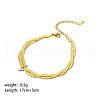 Simple Stainless Steel Snake Chains Multi-strand Bracelets for Summer Beach PM6439-3-1