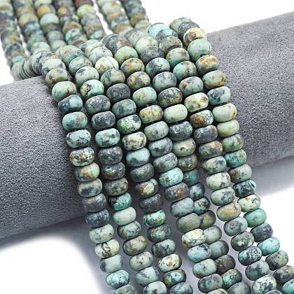 Natural African Turquoise(Jasper) Beads Strands G-P575-A20-8x5mm-1