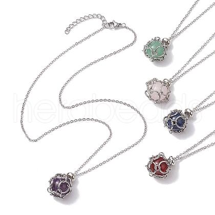 304 Stainless Steel Cable Chain Necklaces NJEW-JN04716-02-1