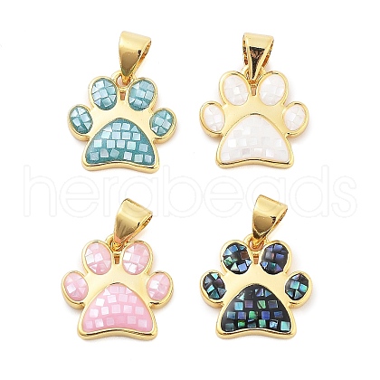 Rack Plating Brass Enamel Charms KK-K380-12G-1