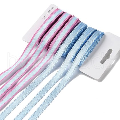 18 Yards 6 Styles Polyester Ribbon SRIB-Q022-C05-1