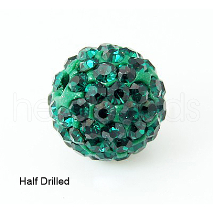 Polymer Clay Rhinestone Beads RB-H258-HD8mm-205-1