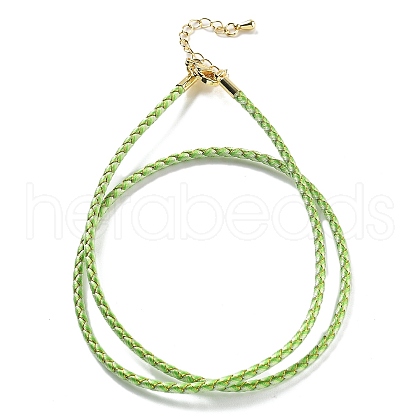 Polyester Cord Braided Necklace Makings MAK-L043-03G-27-1