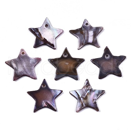 Natural Freshwater Shell Pendants SHEL-R113-16A-1