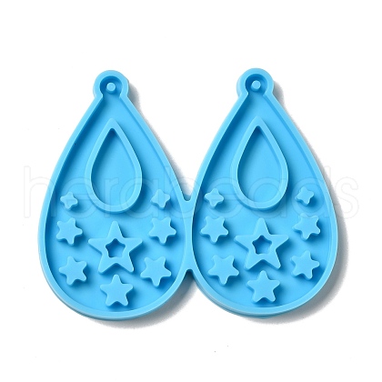 DIY Teardrop with Star Pendant Silicone Molds DIY-I099-01-1