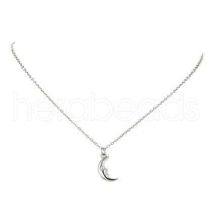 Non-Tarnish 304 Stainless Steel Pendant Necklace for Women NJEW-JN04387-03-1