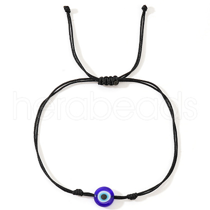 Glass Evil Eye Bead Braided Bracelets SG7290-1-1