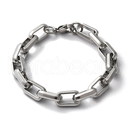 Non-Tarnish 201 Stainless Steel Cable Chain Bracelets for Women Men BJEW-H612-04P-1