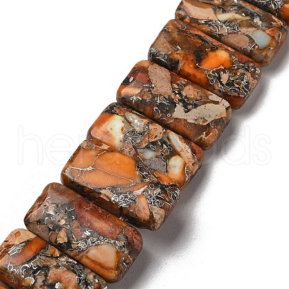 Synthetic Imperial Jasper Beads Strands G-Q050-A01-03-1