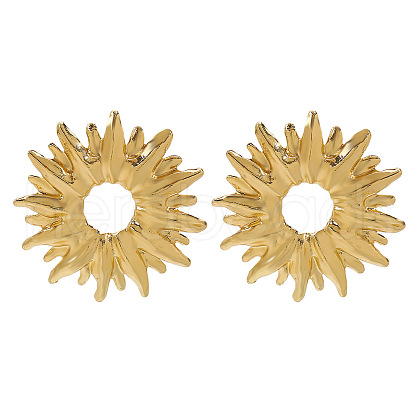 Alloy Stud Earrings EJEW-D300-02G-03-1