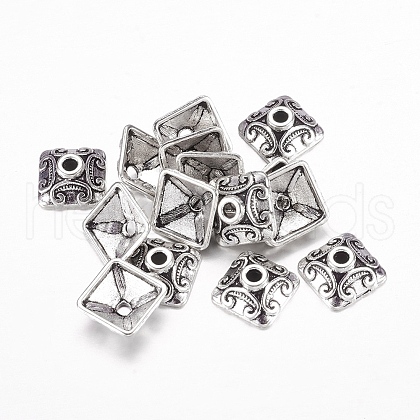Tibetan Style Alloy Bead Caps X-LF0893Y-NF-1