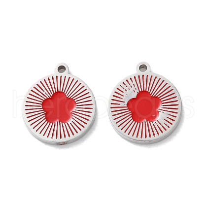304 Stainless Steel Enamel Charms STAS-M102-23P-03-1