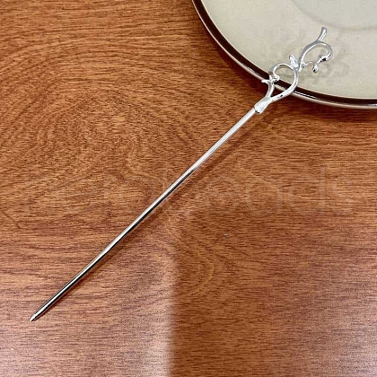 Leaf Alloy Enamel Hair Pin Chopsticks PW-WGC914D-01-1