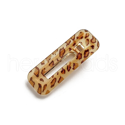 Acrylic Leopard Alligator Hair Clips PW-WGF1A90-07-1