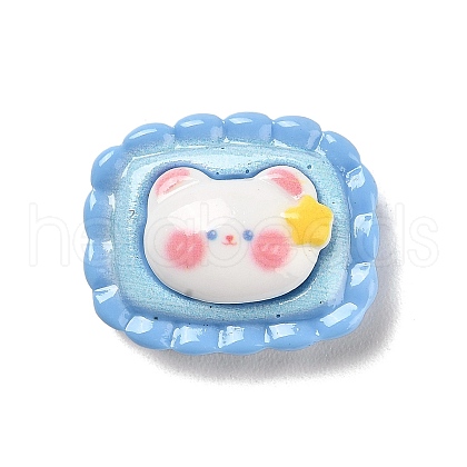Opaque Resin Cabochons RESI-Z012-02C-1