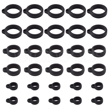 Gorgecraft 30Pcs 3 Style Silicone Pendant SIL-GF0001-19-1